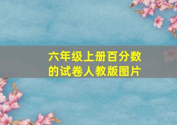 六年级上册百分数的试卷人教版图片