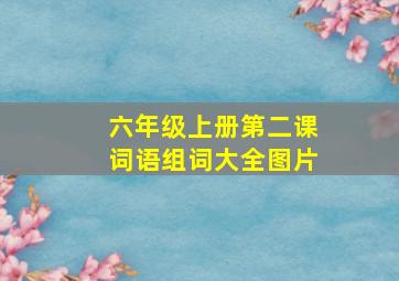 六年级上册第二课词语组词大全图片