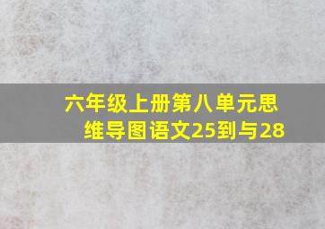 六年级上册第八单元思维导图语文25到与28