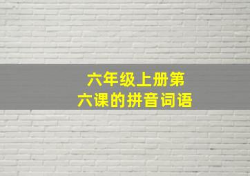 六年级上册第六课的拼音词语