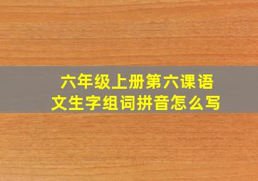 六年级上册第六课语文生字组词拼音怎么写