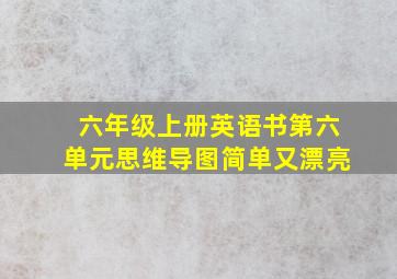 六年级上册英语书第六单元思维导图简单又漂亮