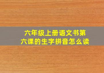 六年级上册语文书第六课的生字拼音怎么读