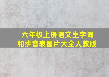 六年级上册语文生字词和拼音表图片大全人教版