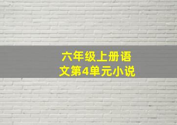 六年级上册语文第4单元小说