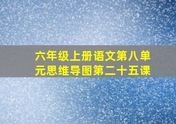 六年级上册语文第八单元思维导图第二十五课