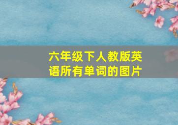 六年级下人教版英语所有单词的图片