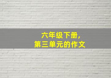 六年级下册,第三单元的作文