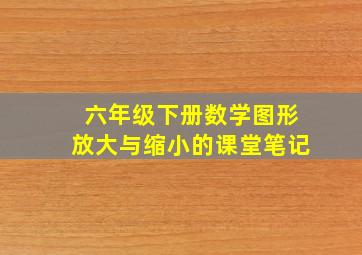 六年级下册数学图形放大与缩小的课堂笔记