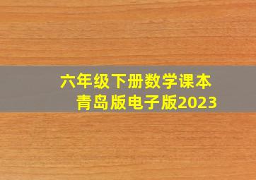 六年级下册数学课本青岛版电子版2023