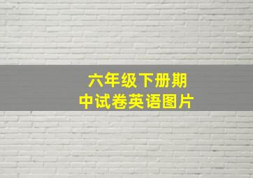 六年级下册期中试卷英语图片