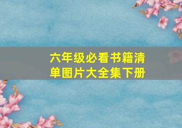 六年级必看书籍清单图片大全集下册