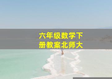 六年级数学下册教案北师大