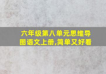 六年级第八单元思维导图语文上册,简单又好看