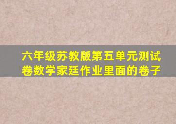 六年级苏教版第五单元测试卷数学家廷作业里面的卷子