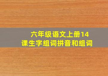 六年级语文上册14课生字组词拼音和组词