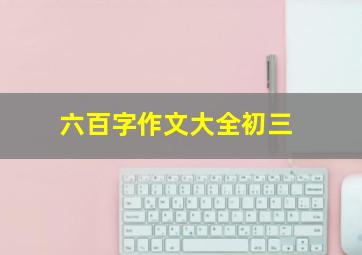 六百字作文大全初三