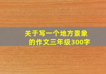 关于写一个地方景象的作文三年级300字