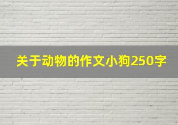 关于动物的作文小狗250字