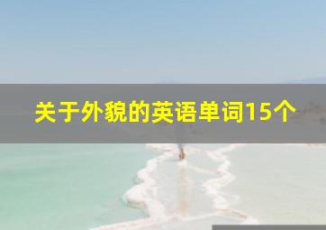 关于外貌的英语单词15个