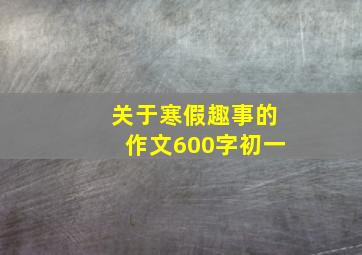 关于寒假趣事的作文600字初一