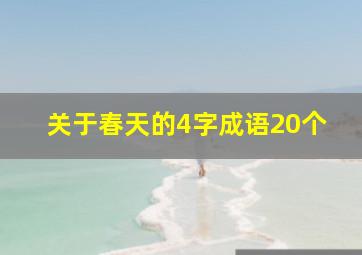 关于春天的4字成语20个