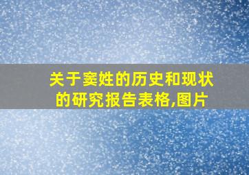 关于窦姓的历史和现状的研究报告表格,图片