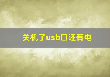 关机了usb口还有电