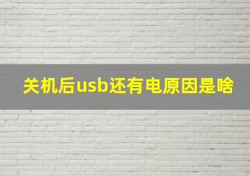 关机后usb还有电原因是啥