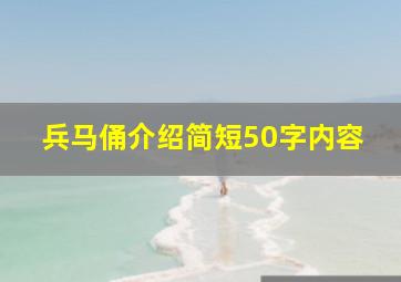 兵马俑介绍简短50字内容