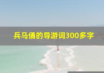 兵马俑的导游词300多字