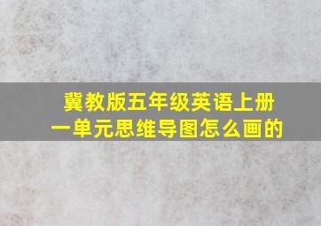 冀教版五年级英语上册一单元思维导图怎么画的