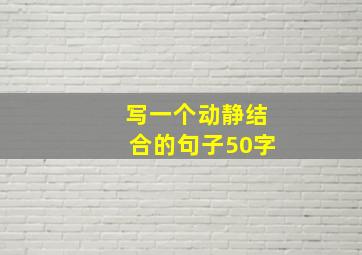 写一个动静结合的句子50字