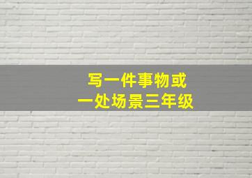 写一件事物或一处场景三年级