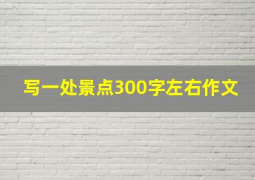 写一处景点300字左右作文