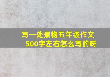 写一处景物五年级作文500字左右怎么写的呀