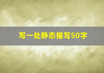 写一处静态描写50字