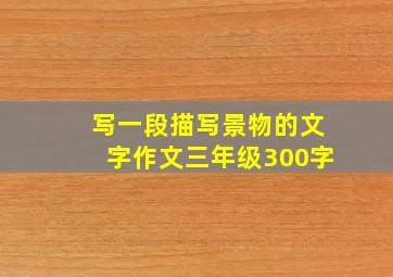 写一段描写景物的文字作文三年级300字