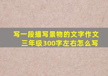 写一段描写景物的文字作文三年级300字左右怎么写