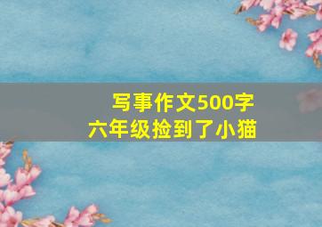 写事作文500字六年级捡到了小猫