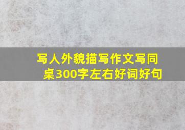 写人外貌描写作文写同桌300字左右好词好句