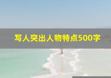 写人突出人物特点500字