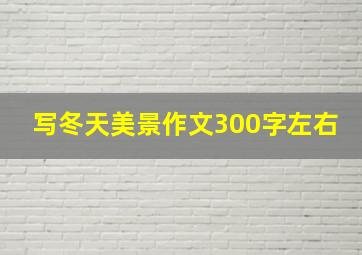 写冬天美景作文300字左右