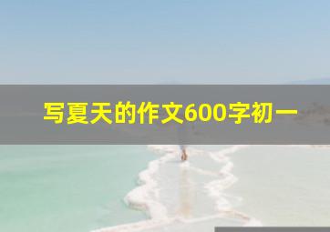 写夏天的作文600字初一