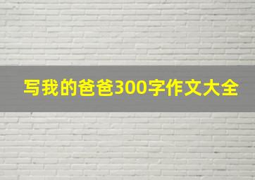 写我的爸爸300字作文大全