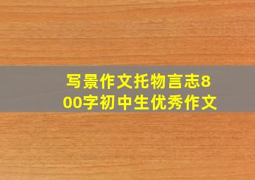 写景作文托物言志800字初中生优秀作文