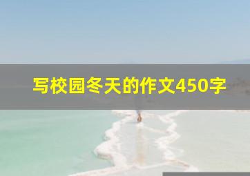 写校园冬天的作文450字