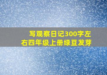 写观察日记300字左右四年级上册绿豆发芽