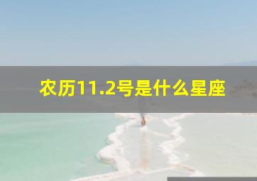 农历11.2号是什么星座