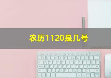 农历1120是几号